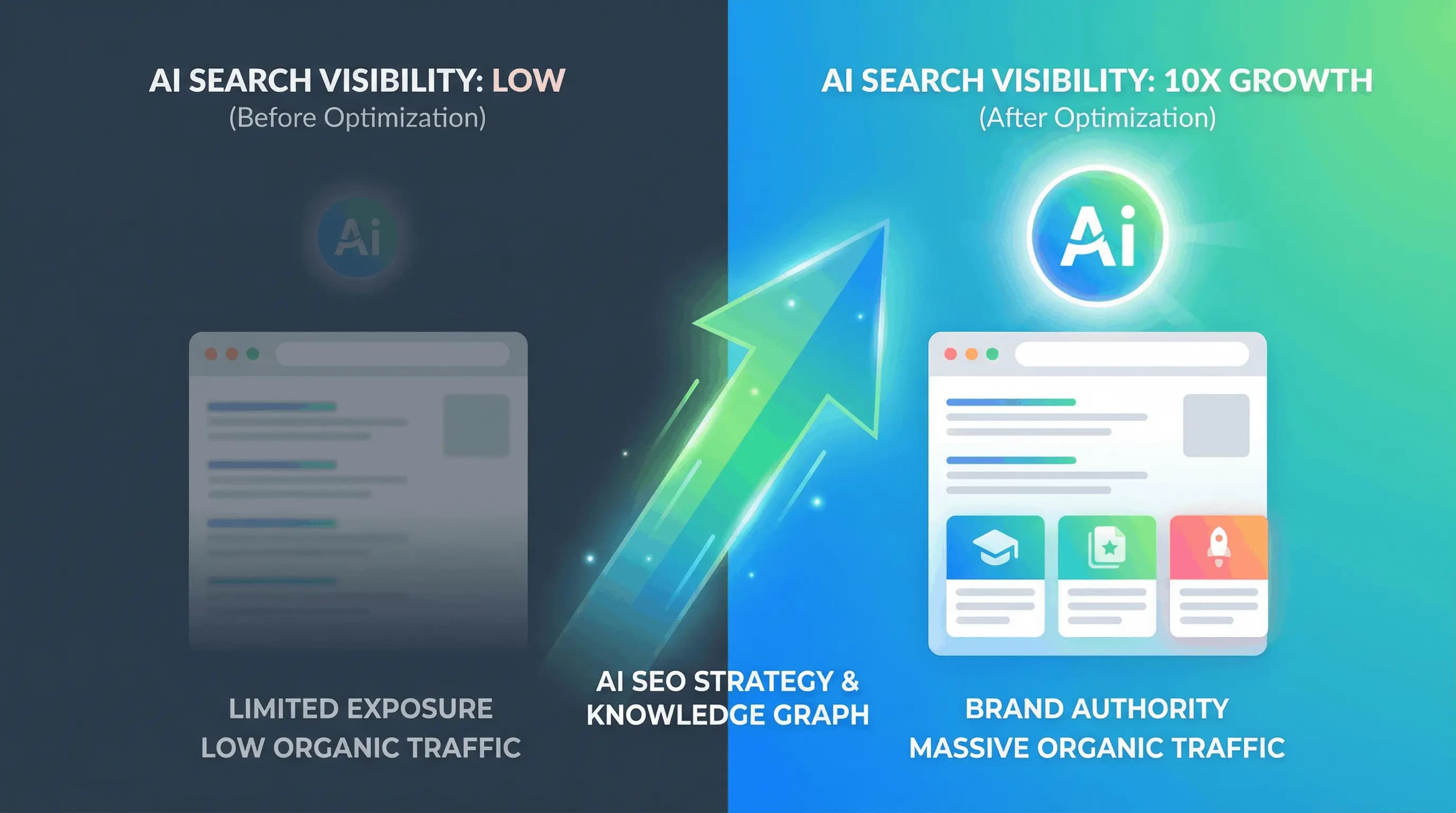 某教育品牌如何将 AI 搜索可见度提升 10 倍